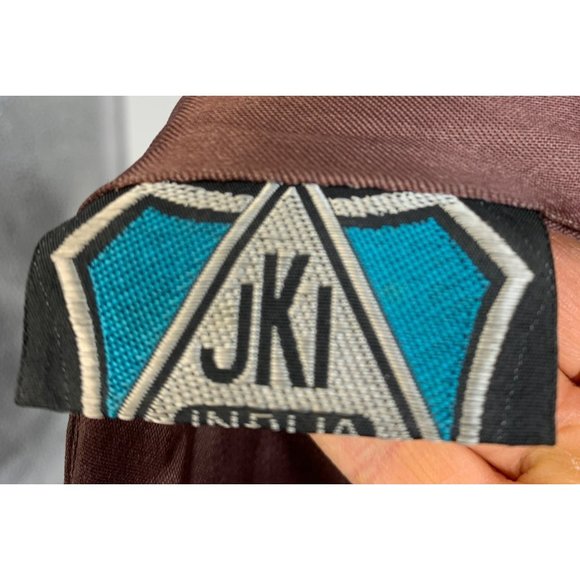 80s VTG JKI Full Length Genuine Fur Coat Rabbit Brown Purple Large Rustic 6754 - Picture 10 of 16